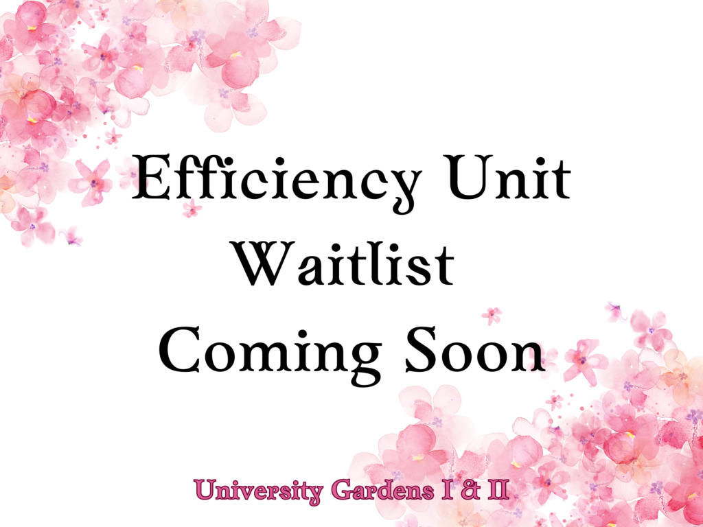 Efficiency Unit Waitlist coming soon poster